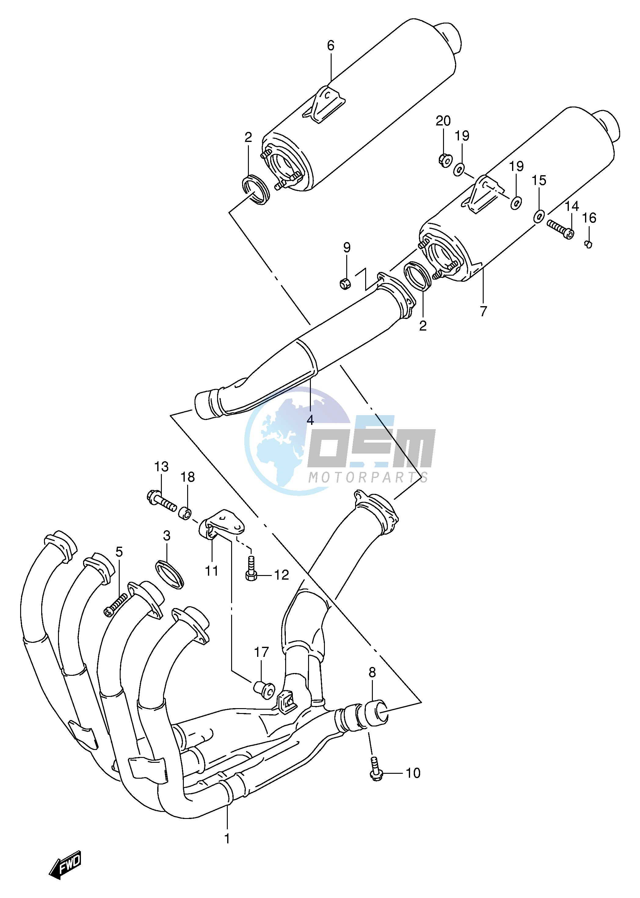 MUFFLER (MODEL S T V W)