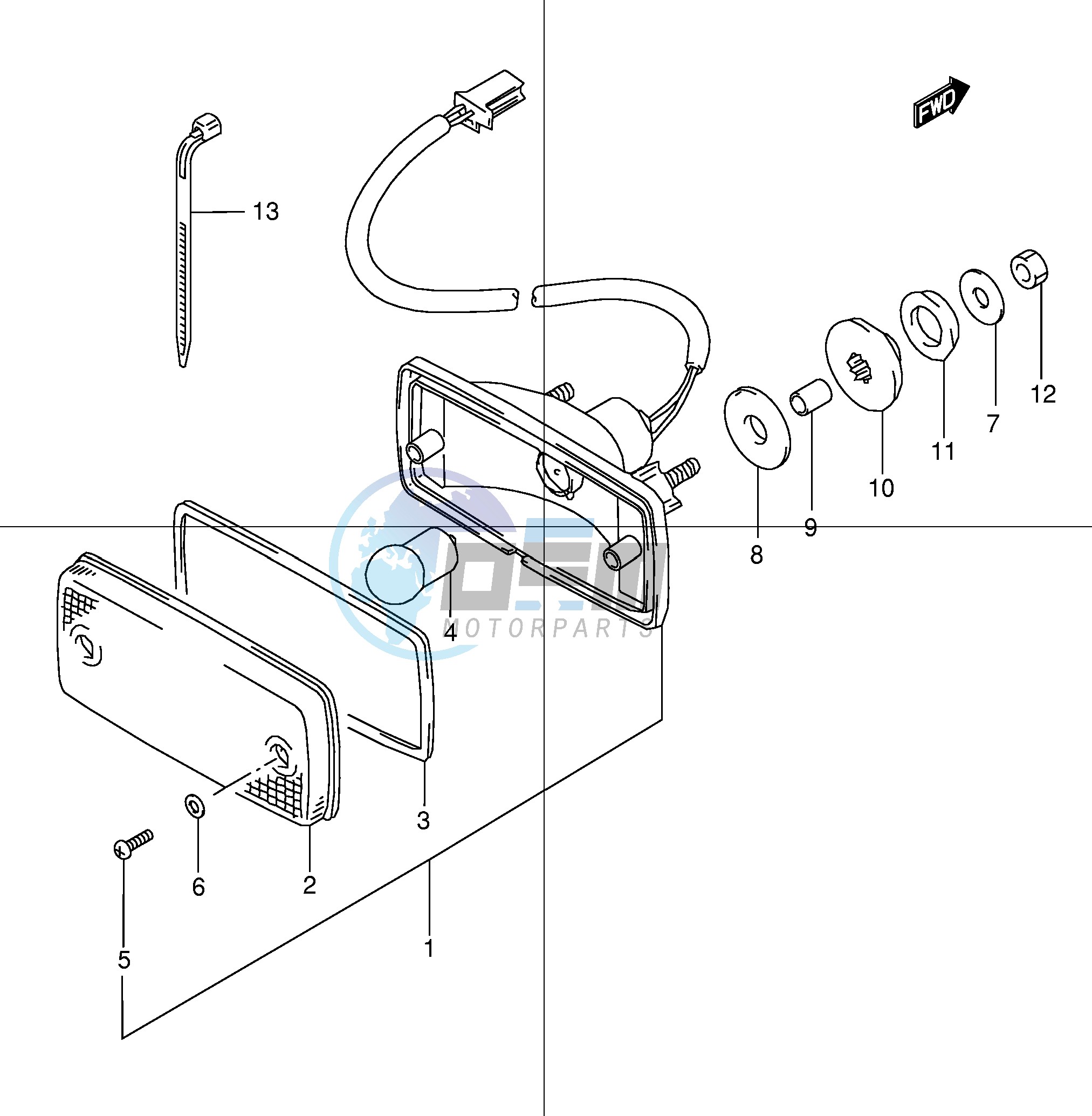 TAIL LAMP (MODEL V W X Y K1)