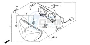 CBF600NA drawing HEADLIGHT (CBF600S/SA)