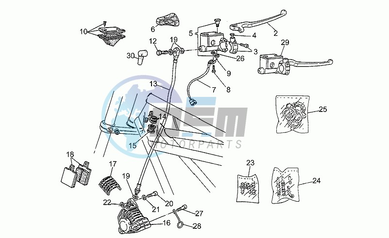 Rh front brake system