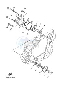 YZ250X (BF1M) drawing WATER PUMP