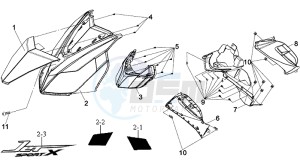 JET SPORT X R 50 drawing FR PLATE / HEAD LIGHT