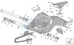 RSV 1000 Tuono drawing Swing arm