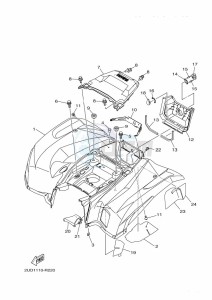 YFM700FWAD YFM70GPAK (B4FF) drawing REAR FENDER