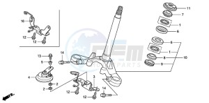 CBR125RW drawing STEERING STEM