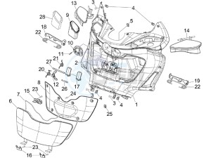 X9 500 Evolution 2006-2007 drawing Front glove-box - Knee-guard panel