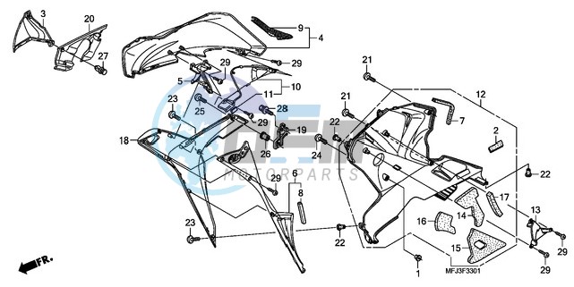 LOWER COWL (R.) (CBR600RR9,A/RA9,A)