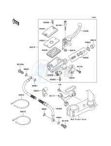 KLE500 KLE500B7F GB XX (EU ME A(FRICA) drawing Front Master Cylinder