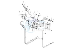 YZF R1 1000 drawing STEERING HANDLE - CABLE