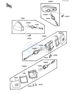 ZX 1000 B [NINJA ZX-10] (B1-B2) [NINJA ZX-10] drawing TURN SIGNALS