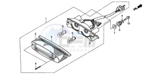 CB600F2 CB600F drawing TAILLIGHT