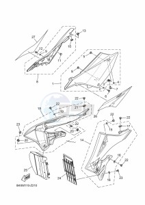 YZ125 (B4XN) drawing SIDE COVER