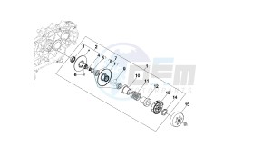 BOULEVARD - 100 CC 4T drawing DRIVEN PULLEY