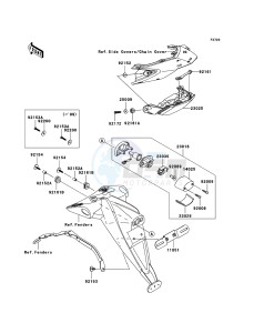 Z750 ZR750L8F GB XX (EU ME A(FRICA) drawing Taillight(s)