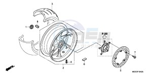 VFR1200FC drawing REAR WHEEL