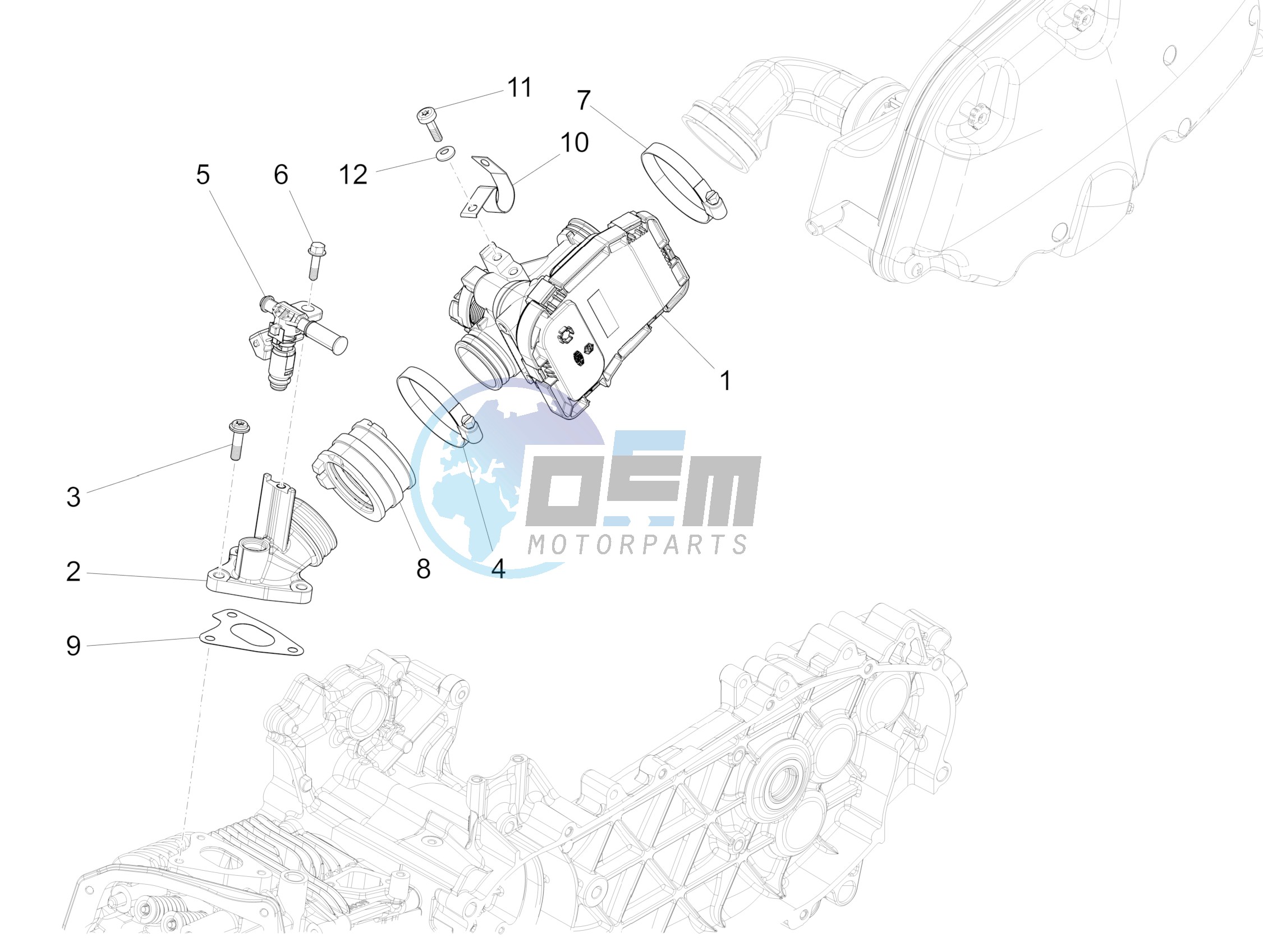 Throttle body - Injector - Induction joint