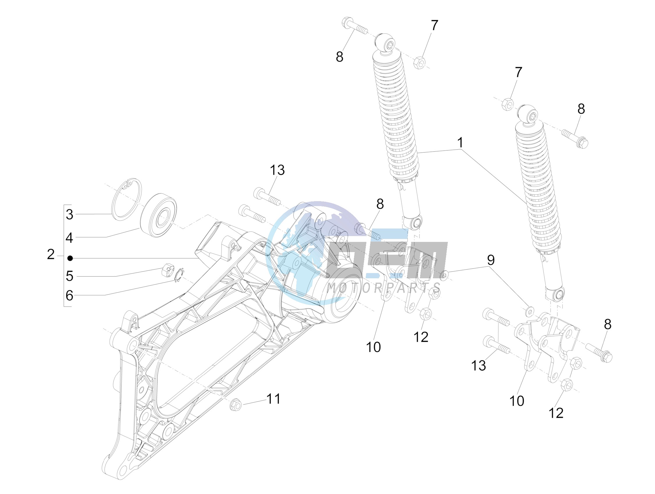 Rear suspension - Shock absorber/s