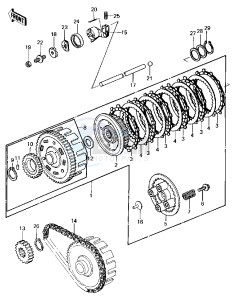 KZ 440 B (B1) drawing CLUTCH -- 80 B1- -