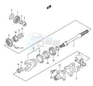 LT-F400 (E24) drawing SECONDARY DRIVE