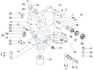 Beverly 400 ie e3 drawing Flywheel magneto cover - Oil filter