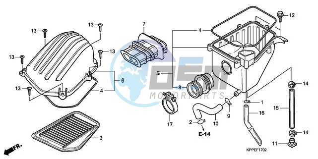 AIR CLEANER (CBR125RW7/RW9/RWA)