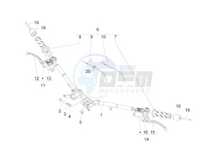 Beverly 300 ie Tourer (USA) USA drawing Handlebars - Master cilinder