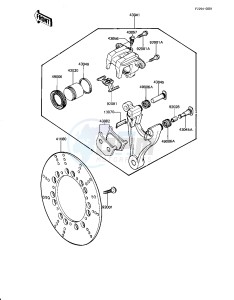 KZ 1100 L [LTD SHAFT] (L1) [LTD SHAFT] drawing REAR BRAKE