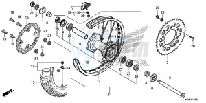 CRF250RG CRF250R ED drawing REAR WHEEL