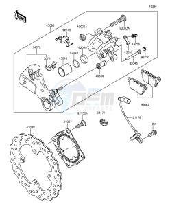 NINJA ZX-6R ABS ZX636FGF FR GB XX (EU ME A(FRICA) drawing Rear Brake