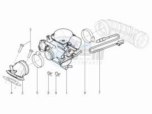 Typhoon 125 4t 2v e3 (USA) USA drawing Carburettor assembly - Union pipe