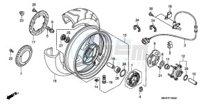 NT700VAA Europe Direct - (ED / ABS) drawing REAR WHEEL