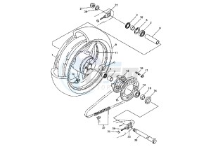 YZF R6 600 drawing REAR WHEEL