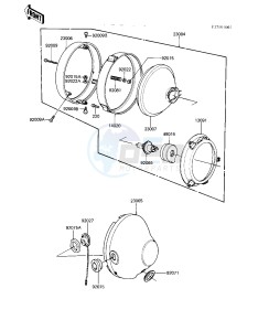 KZ 550 A (A3-A4) drawing HEADLIGHT -- 82-83 A3_A4- -