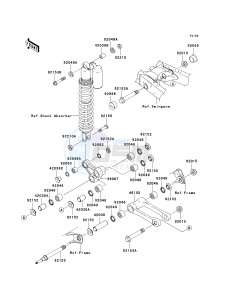 KX 250 N [KX250F] (N1) [KX250F] drawing REAR SUSPENSION