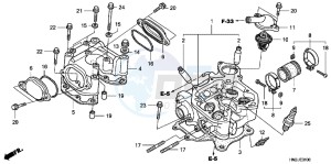 TRX500FPAC drawing CYLINDER HEAD