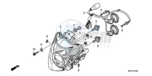 CB600F9 Europe Direct - (ED / 25K) drawing HEADLIGHT