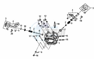 FIDDLE II 50 NEW ENGINE drawing CYLINDER HEAD CPL