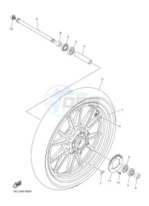 XVS950CU XVS950R ABS XV950 R-SPEC (2DXL) drawing FRONT WHEEL