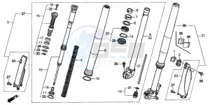 CR250R drawing FRONT FORK