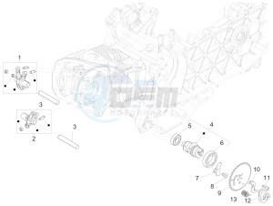 Liberty 150 iGet 4T 3V ie ABS (APAC) drawing Rocking levers support unit