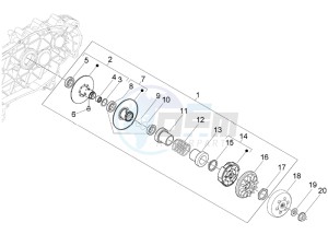 Granturismo 200 L USA drawing Driven pulley