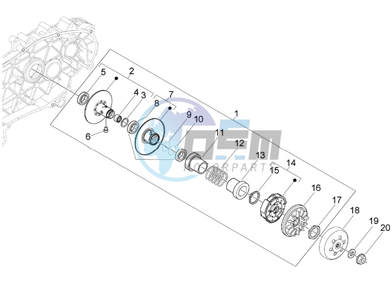 Driven pulley