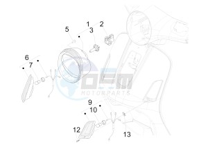 GTS 300 ie Super ABS (USA) (AU, HK) drawing Front headlamps - Turn signal lamps