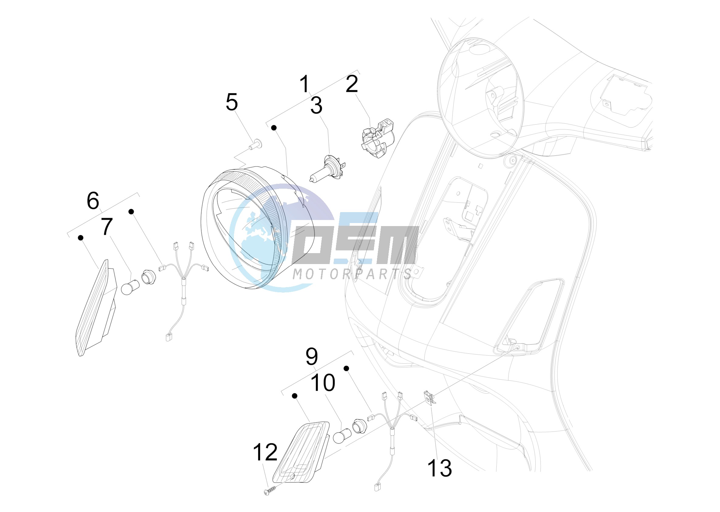 Front headlamps - Turn signal lamps