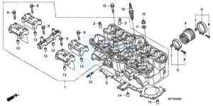 CB1300SA9 Australia - (U / ABS BCT MME TWO TY2) drawing CYLINDER HEAD