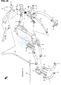 Inazuma 250 drawing RADIATOR HOSE