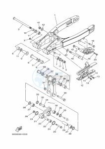 YZ85LW YZ85 (B0GB) drawing REAR ARM