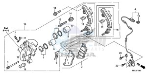 NC700XDE NC700XD 2ED - (2ED) drawing FRONT BRAKE CALIPER