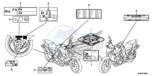 CB1000RE CB1000R E drawing CAUTION LABEL