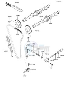 ZX 600 B [NINJA 600RX] (B1) [NINJA 600RX] drawing CAMSHAFTS_CHAIN_TENSIONER